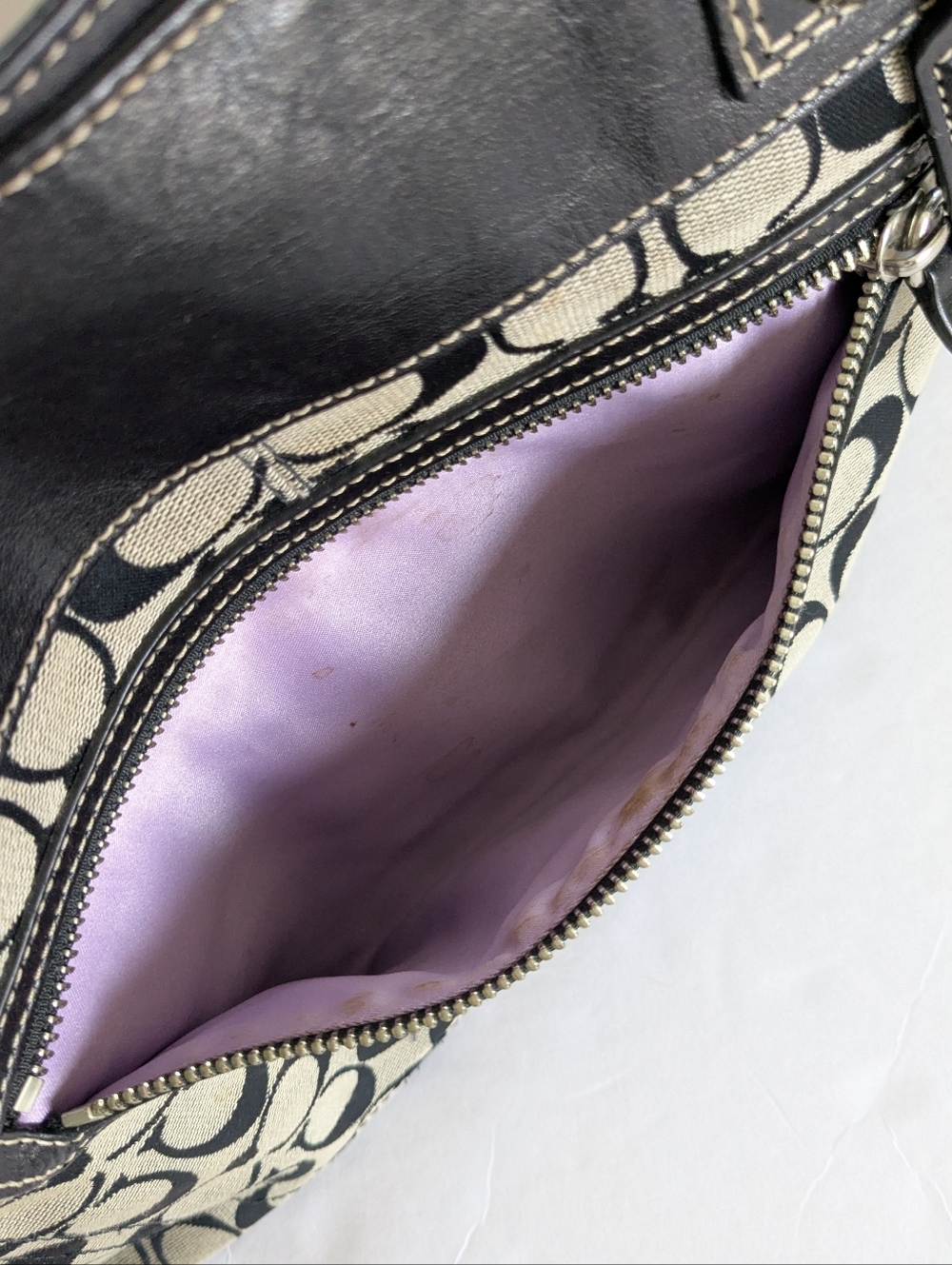 Coach Penelope Signature Logo Canvas Shoulder Bag - Picture 7 of 16